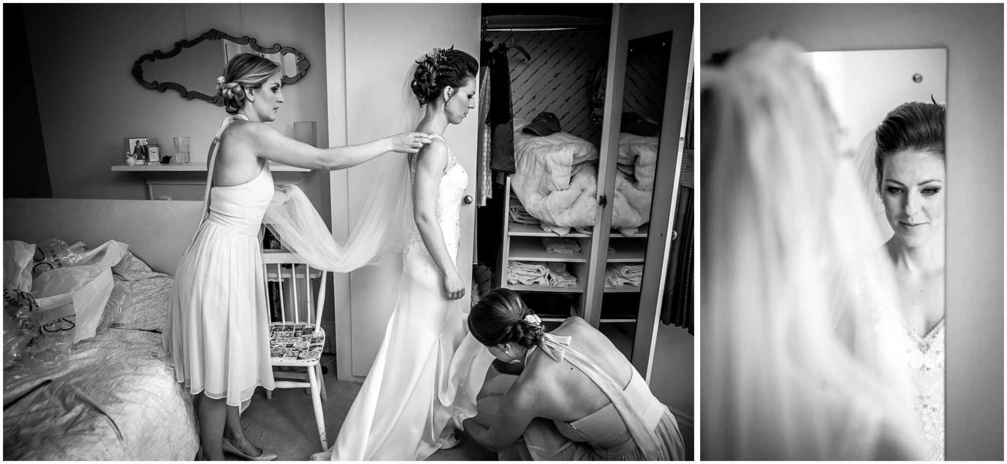 Dulwich Picture Gallery Wedding Bridal preparations