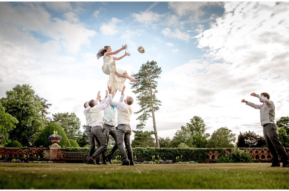 The Elvetham Hotel Wedding Photography - Des & Tom (& rugby ball)