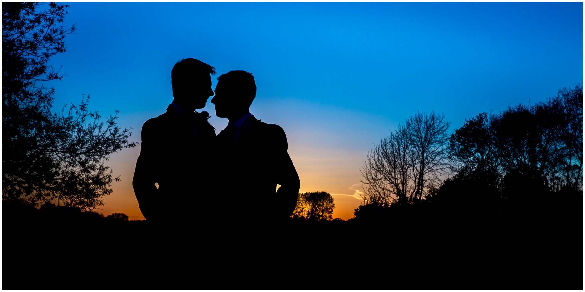 Sopley wedding photographer couple silhouette