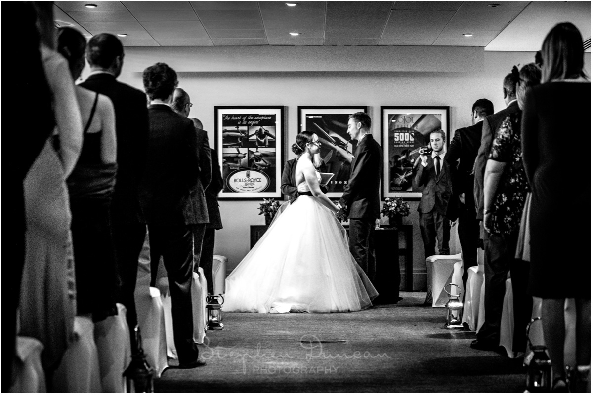 The Aviator wedding photography couple make their vows