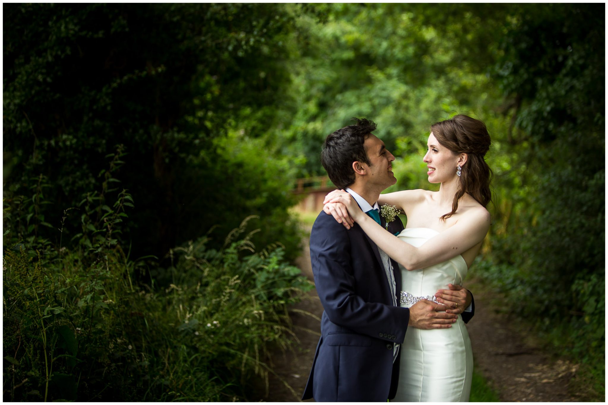 Sopley Mill Summer wedding couple portrait in natural light