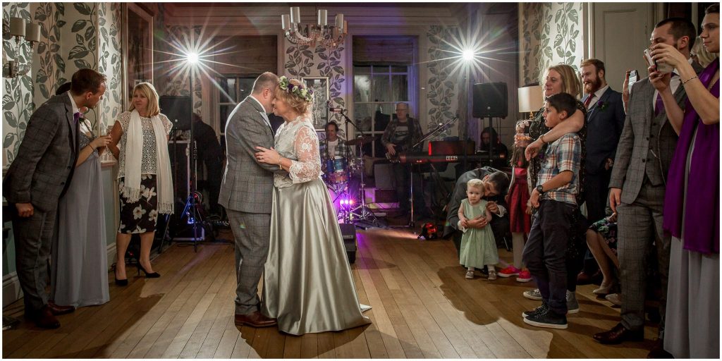 Colour photo of the couple dancing