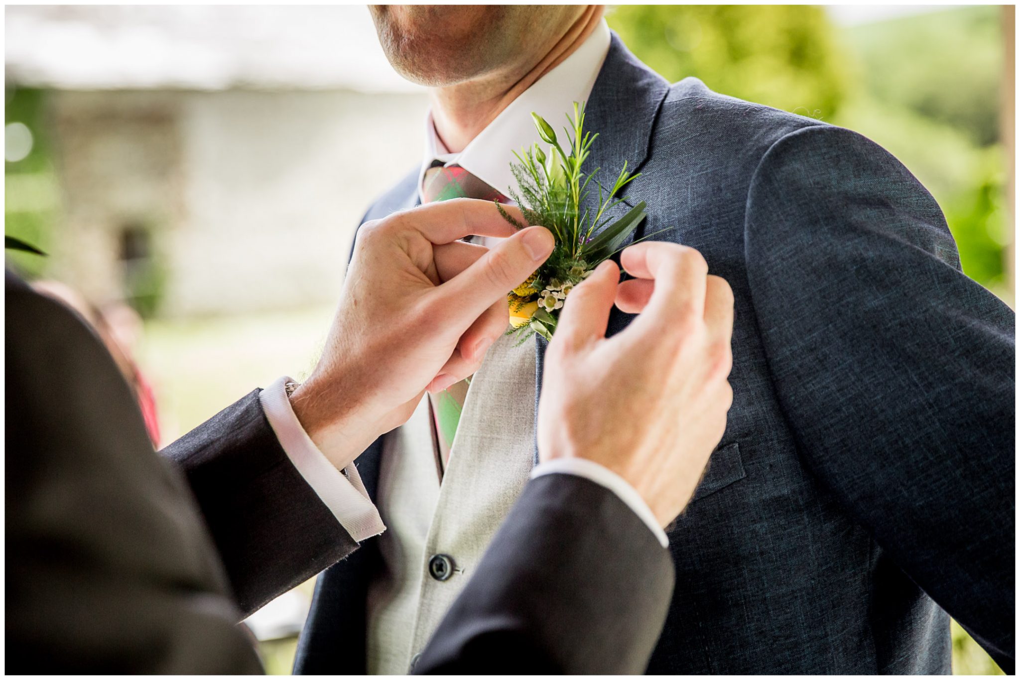 The groom's buttonhole