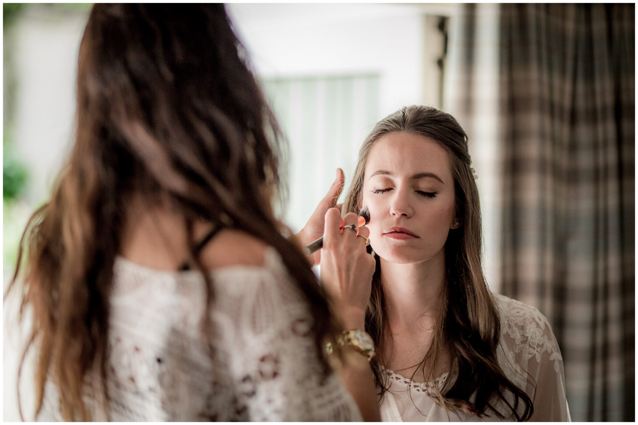 Bridal preparations in cottage at Milton Abbas