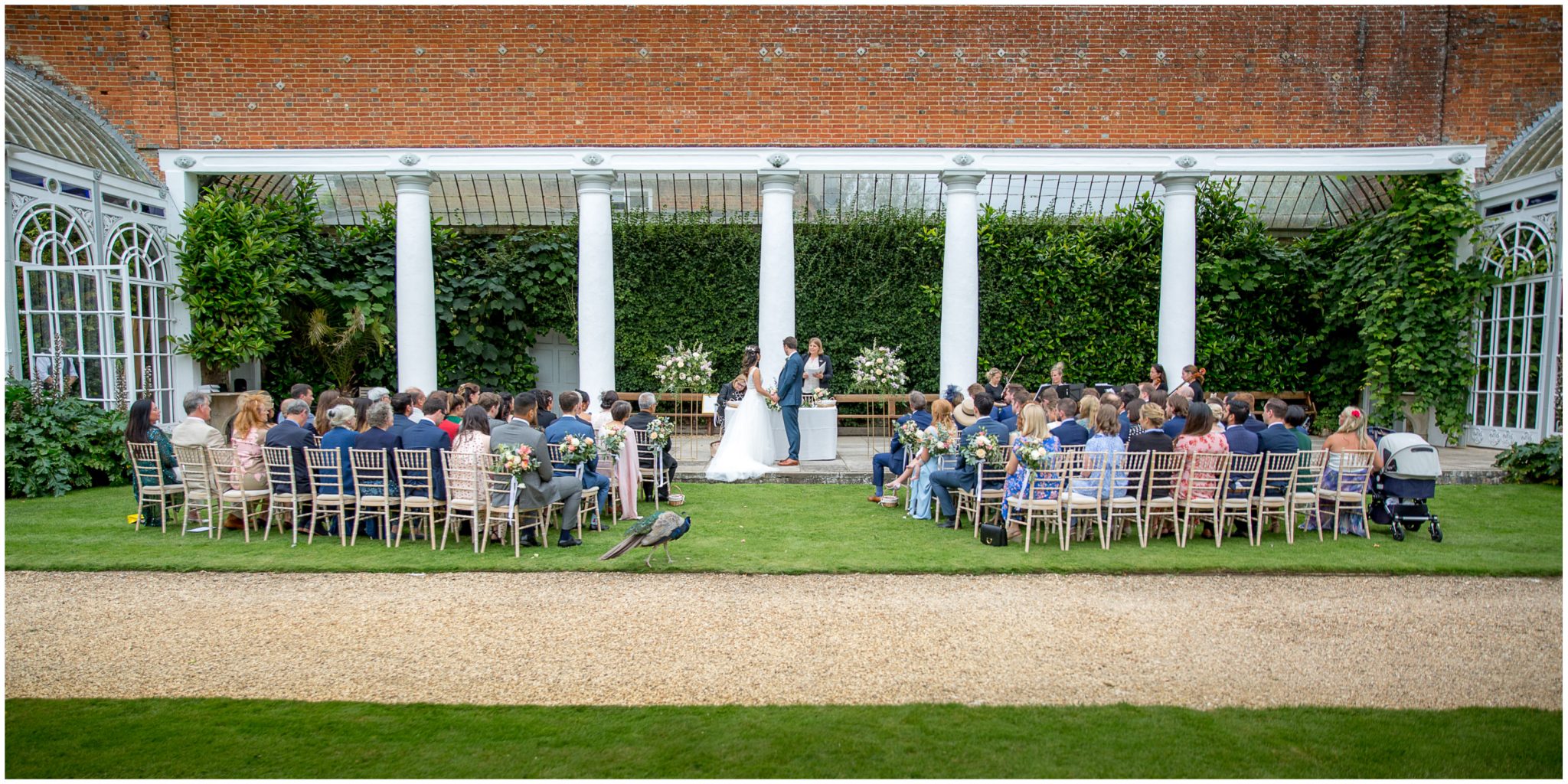 Outdoor wedding ceremony at Avington Park