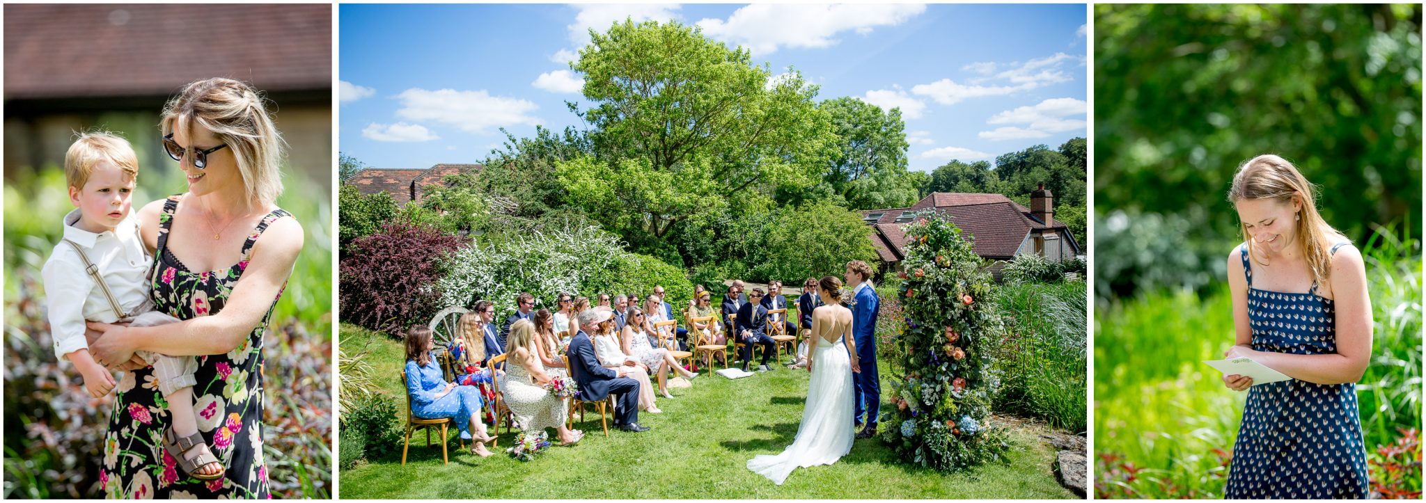 Candid outdoor wedding ceremony photography