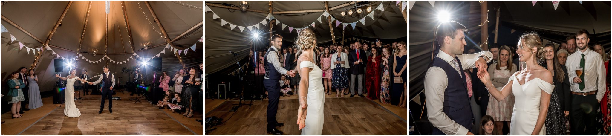 Firdst dance weding photography in marquee text at the Holywell Estate in Hampshire