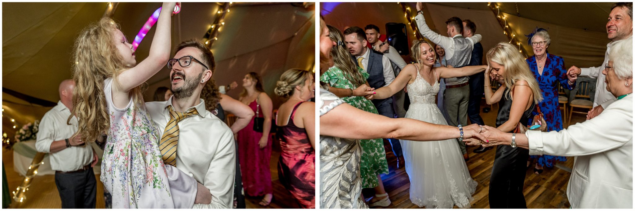 Wedding guests hit the dancefloor
