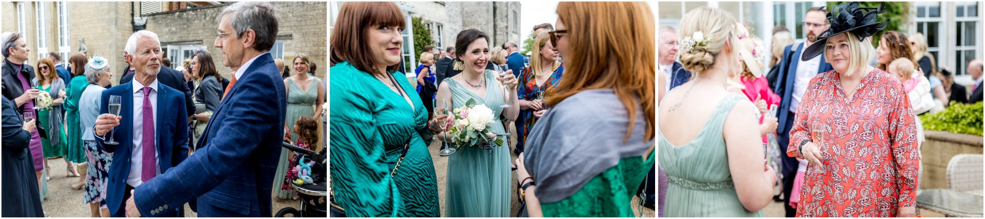 Candid wedding guest photographs in Hampshire