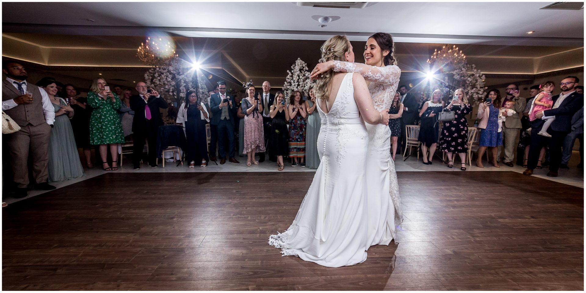 Same sex wedding in Hampshire first dance